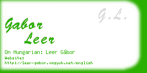 gabor leer business card